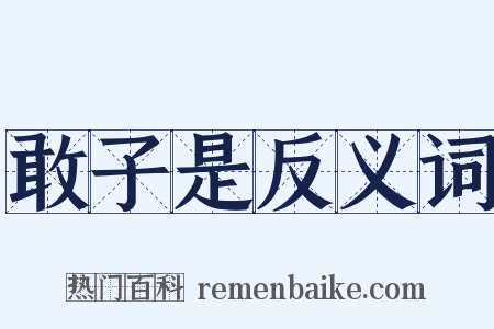 敢子是反义词是什么意思的图片